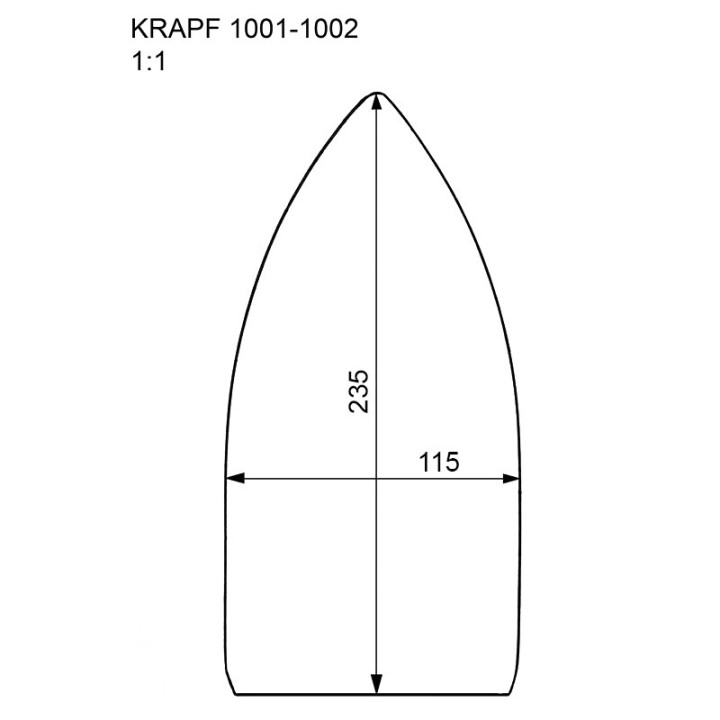 Nakładka na żelazko Krapf 1001, 1002 stopa teflonowo aluminiowa
