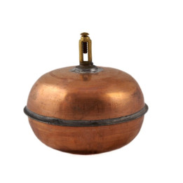 Pływak o średnicy 150mm zaworu wodnego Kształt - kula spłaszczona materiał -miedź