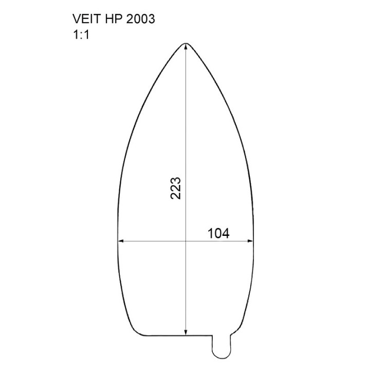 Nakładka na żelazko Veit HP 2003 stopa teflonowo aluminiowa