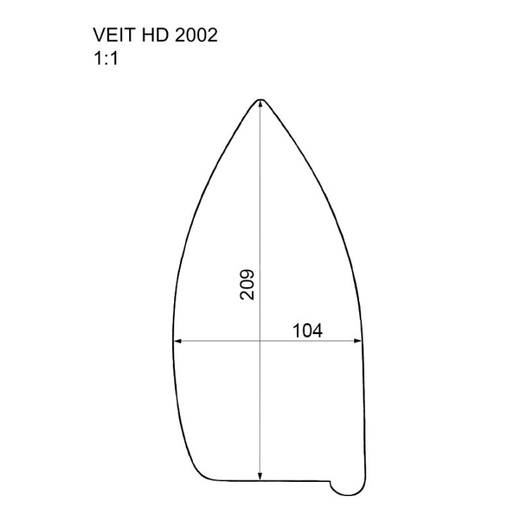 Nakładka na żelazko Veit HD 2000, HD 2002 stopa teflonowo aluminiowa