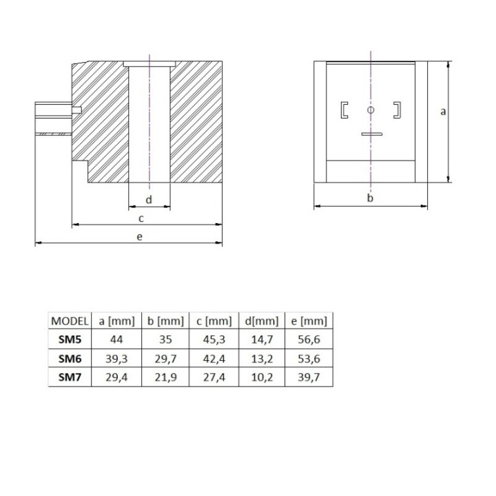 Cewka elektrozaworu SM7 24VDC 7W