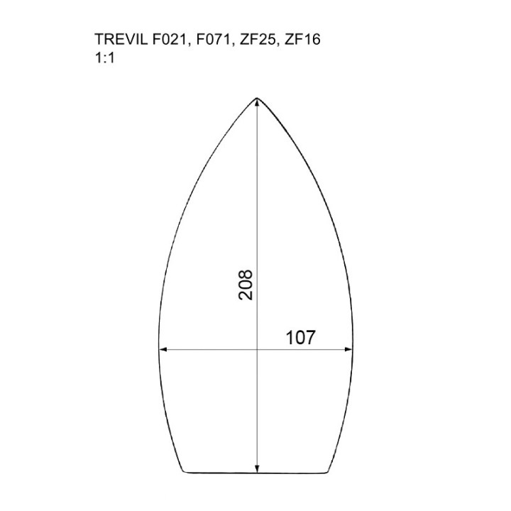 Nakładka na żelazko Trevil F021, F071, ZF 25, ZF16