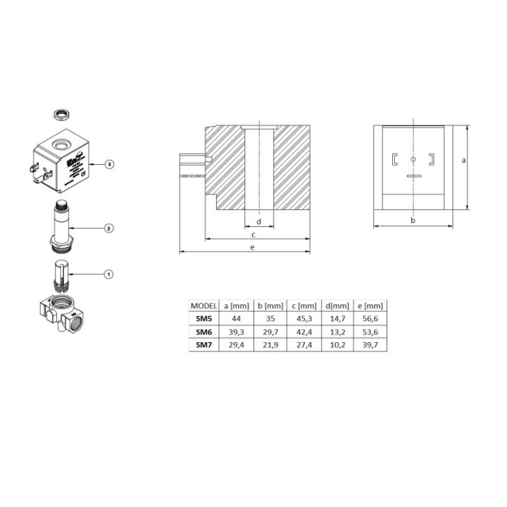Elektrozawór przelotowy SV 130 G1/4" DN4, Viton normalnie zamknięty
