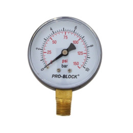 Manometr 0-10bar, G1/4", D63, mocowanie dolne