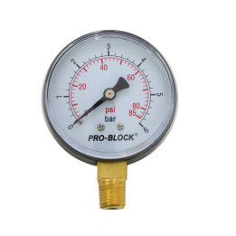 Manometr 0-6bar, G1/4", mocowanie dolne, D63mm