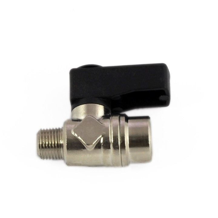 Zawór kulowy G 1/4"w/z,czarny do 130 stopni