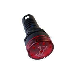 Lampka sygnal. Buzer czerwona 230V fi22