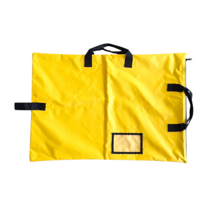 Wodoodporna torba transportowa - PVC,50x75 cm, z zamkiem YKK, uchwyty z 3 stron, żółta