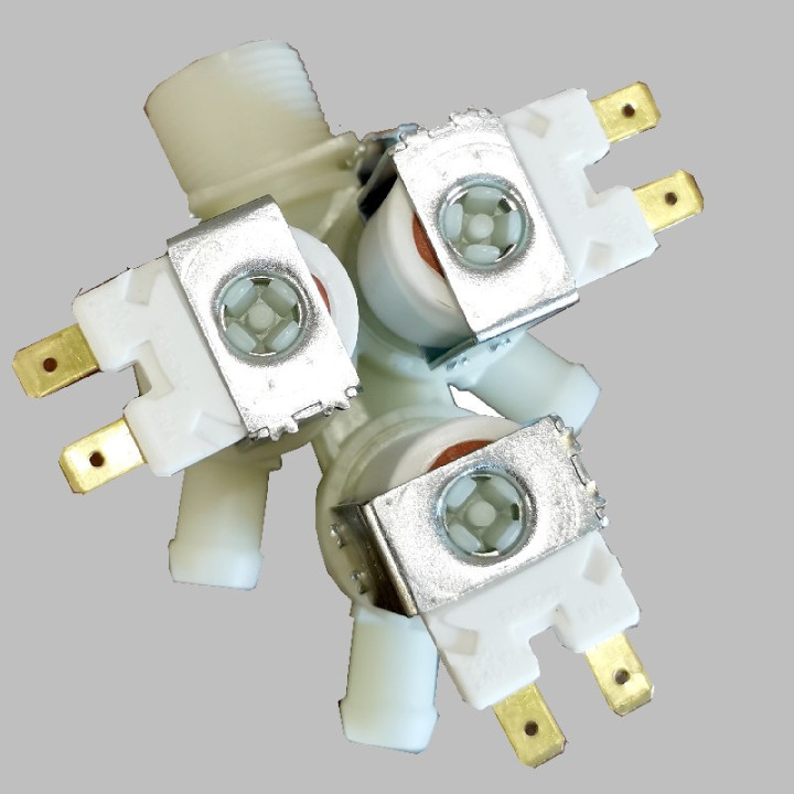 Elektrozawór wodny G3/4" x 3 wyjścia proste Fi11,5, AC 230V