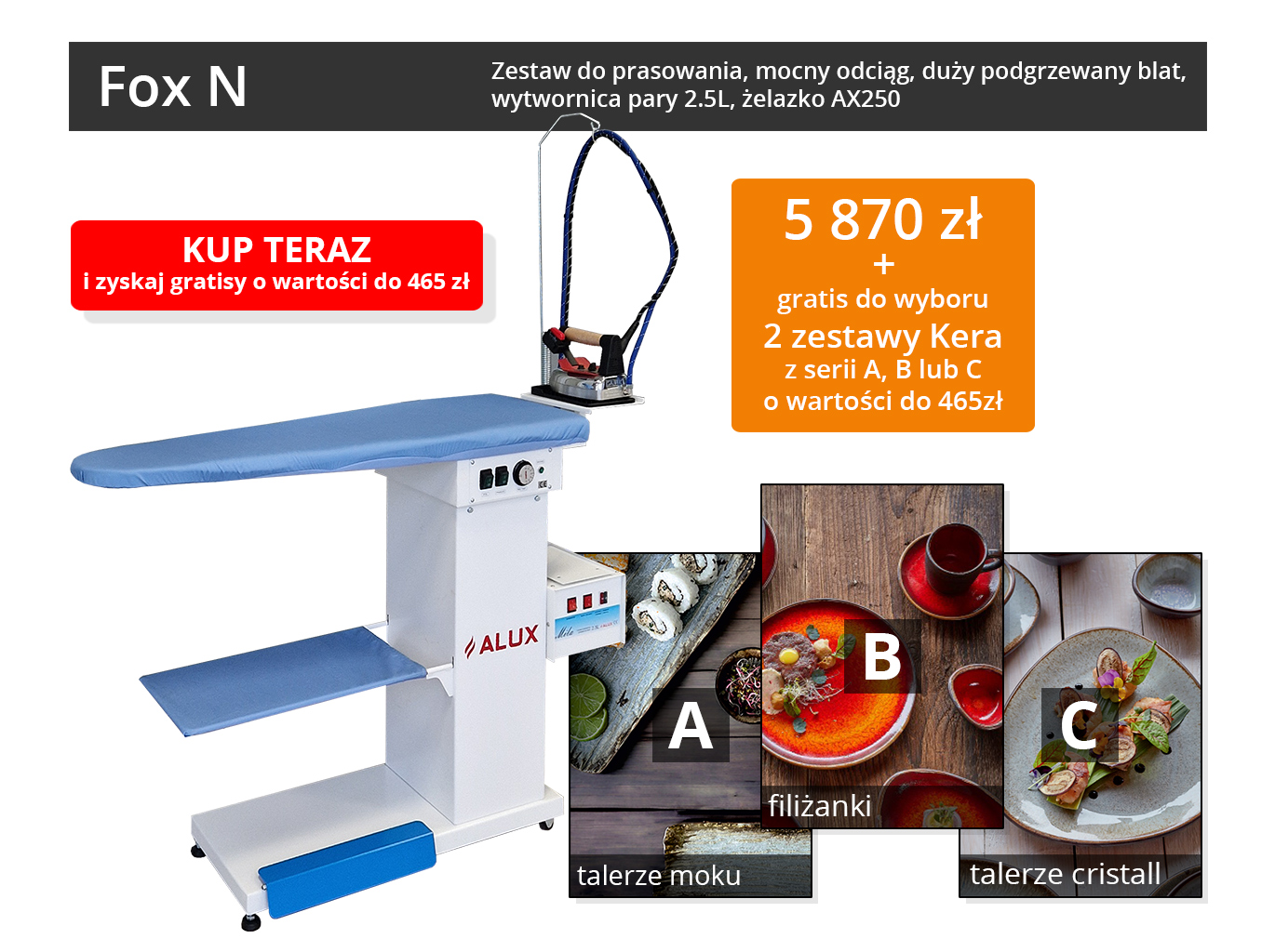 Fox N + 2 zestawy Kera